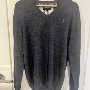 Classic V-Neck Sweater in Dark Gray